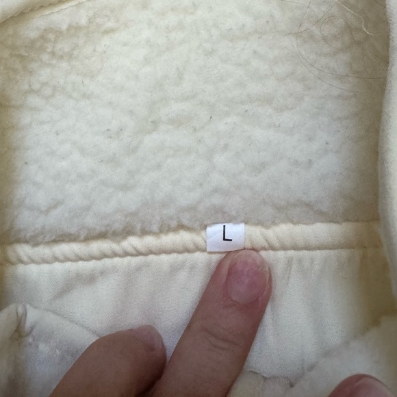 Cozy Cream Sherpa Fleece Vest - Zip Front - Picture 3 of 5